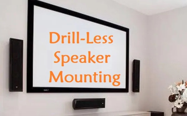 How To Mount Speakers The Wall Without Drilling Secure Home Hero - Can You Mount Tv Wall Without Drilling
